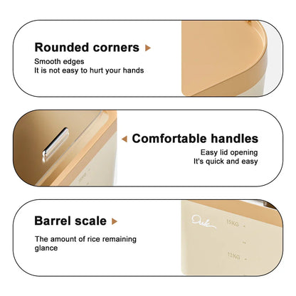 10KG Storage Container – Sealed Cereal, Pet Food, Rice, or Flour  Dispenser with Buckle